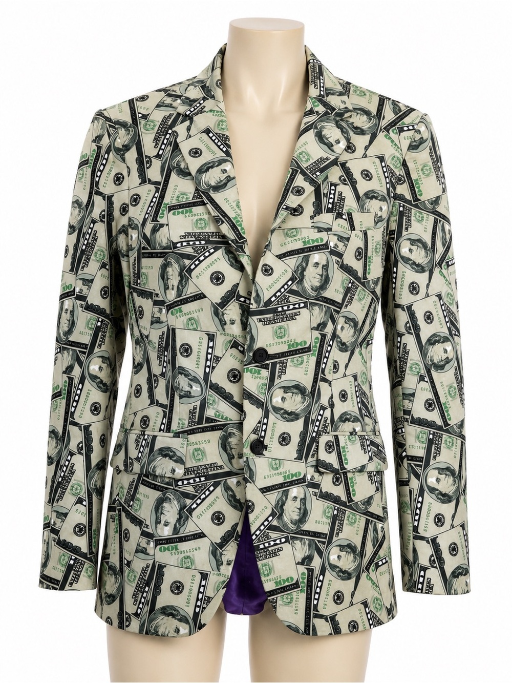 OppoSuits Money Blazer Jacket Mens US 42 Novelty Cash Print Party